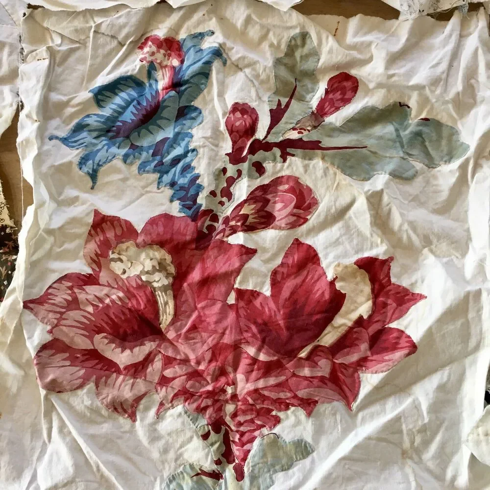 Quilt Block Salvage from old blankets & other blocks Vintage Find - Picture 7 of 12